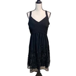 Signature by Robbie Bee Black Semi-Formal Soutache Dress Size 16